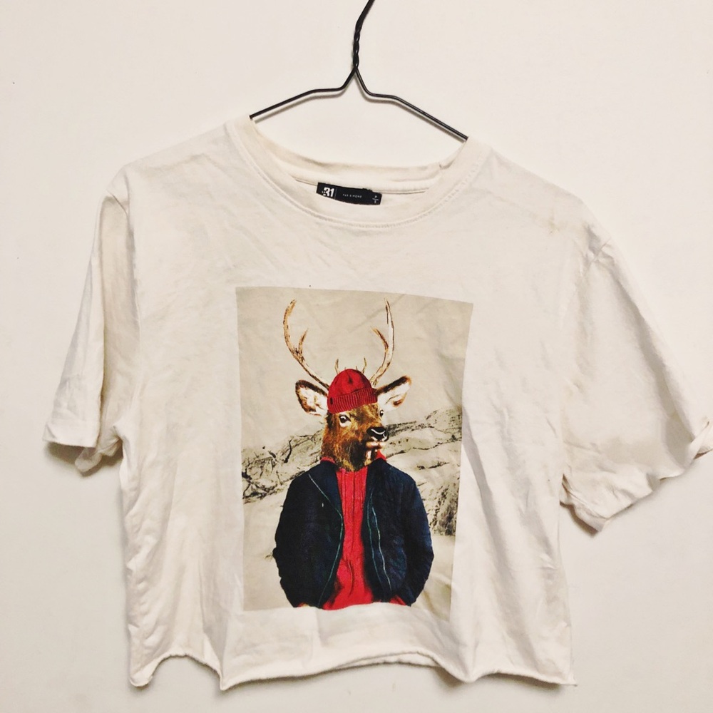 Par Simons Hipster Deer Belly t-shirt
